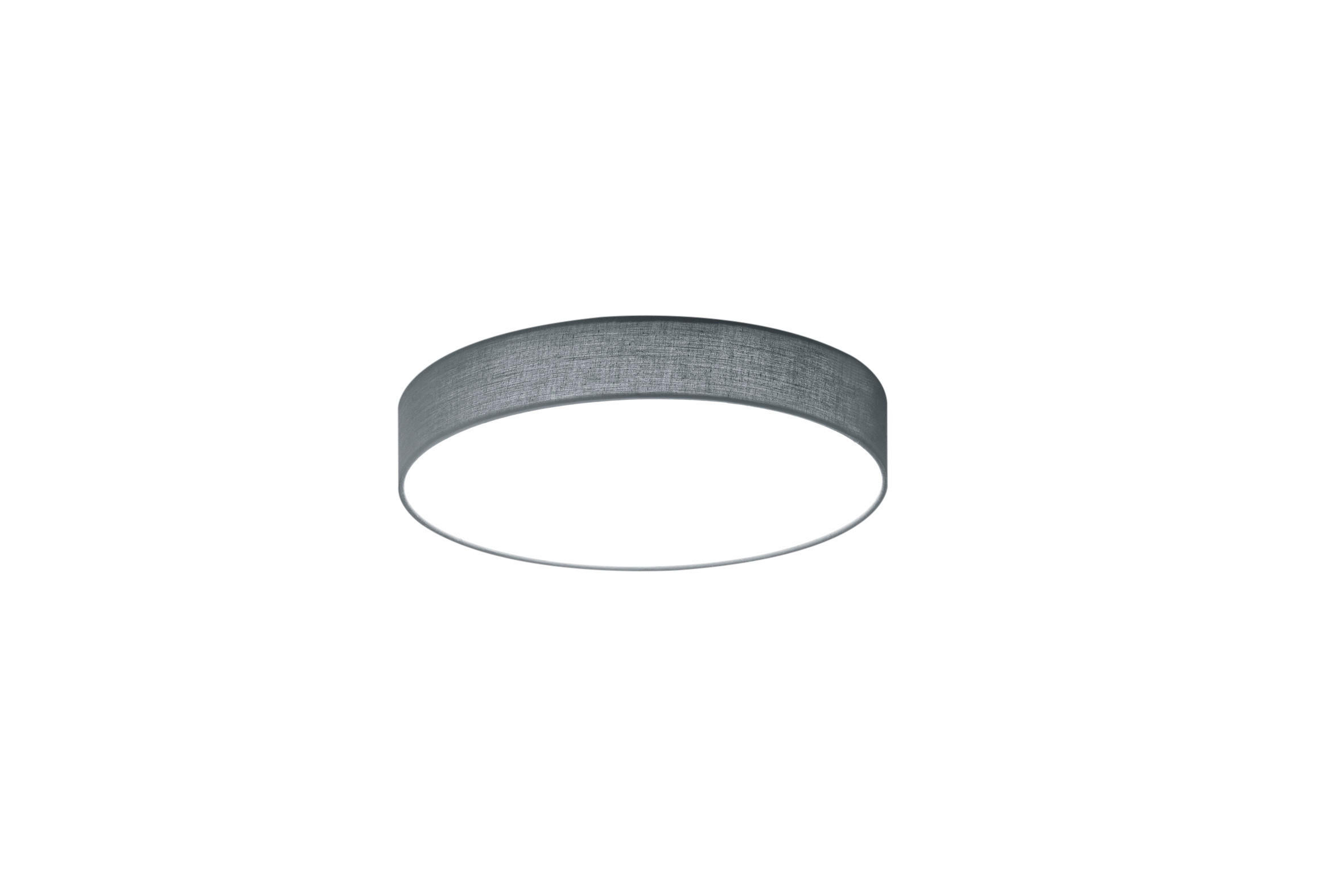 LED-DECKENLEUCHTE  40/10,5 cm    - Grau/Nickelfarben, Konventionell, Textil/Metall (40/10,5cm) - Trio Leuchten