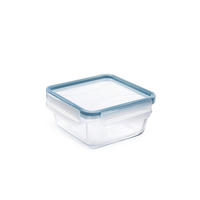 FRISCHHALTEDOSE CLIC & LOCK 0,75 L  - Blau/Transparent, Basics, Glas/Kunststoff (16,5/16,5/7,8cm) - Rotho