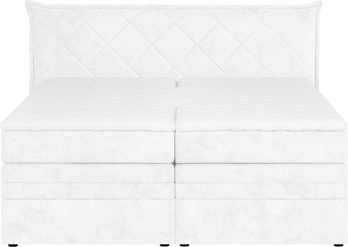BOXSPRINGBETT 180/200 cm  in Weiss  - Weiss/Schwarz, Konventionell, Holz/Textil (180/200cm) - Welnova