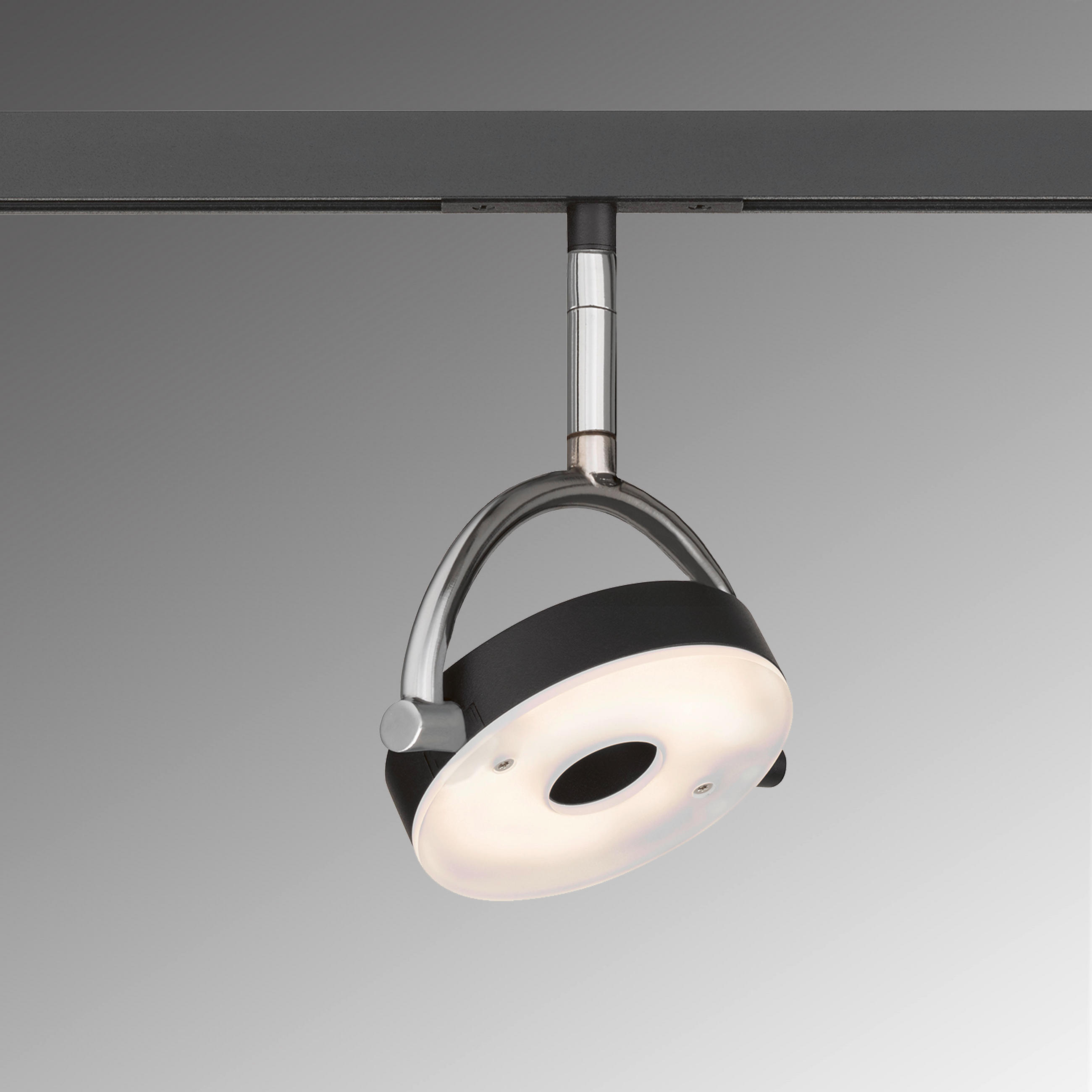 SCHIENENSYSTEM M6 Licht 12/2/16,00 cm   - Chromfarben/Schwarz, Design, Metall (12/2/16,00cm) - Fischer & Honsel