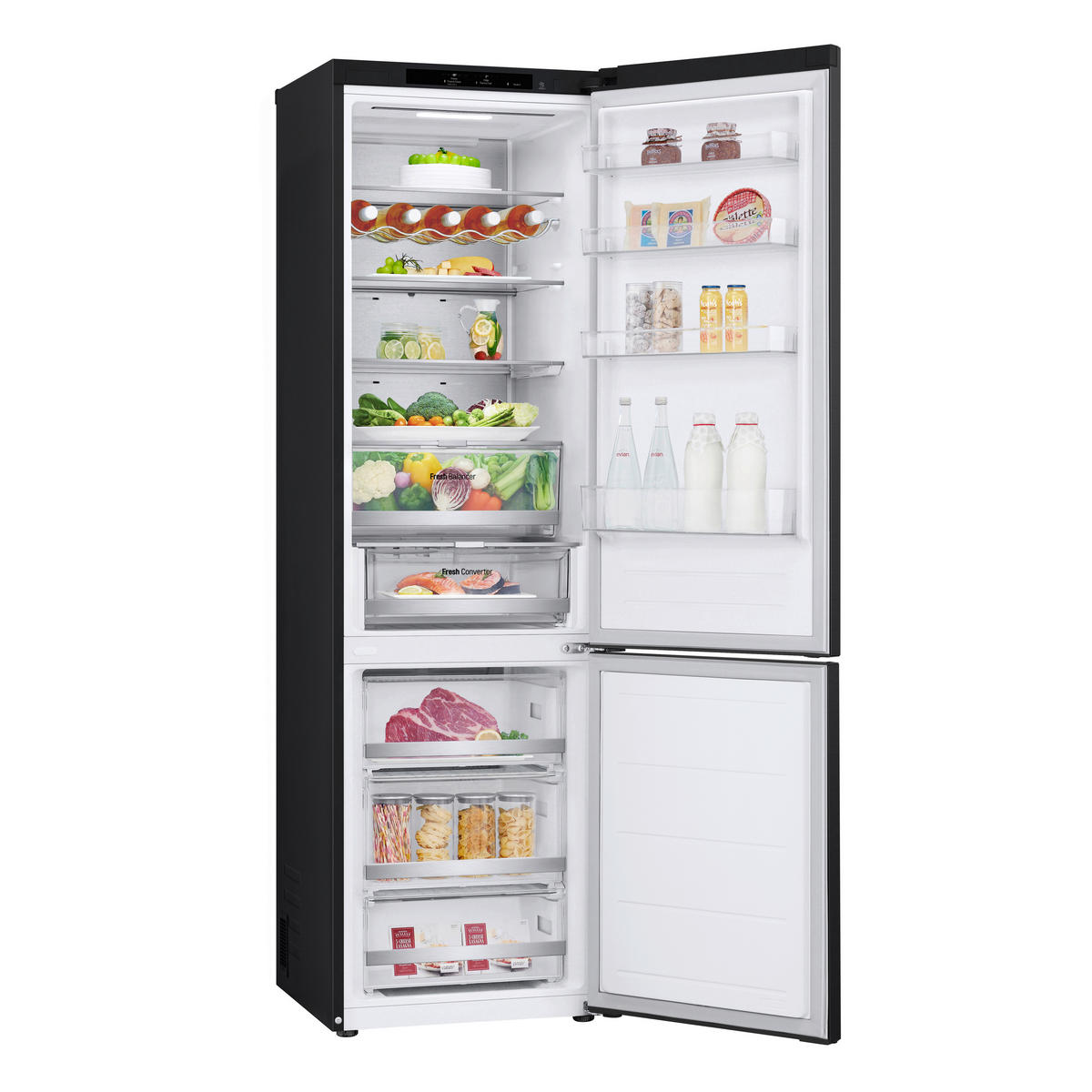 KÜHL-GEFRIER-KOMBINATION GBV7280BEV  - Schwarz, Basics, Metall (59,5/203/67,5cm) - LG
