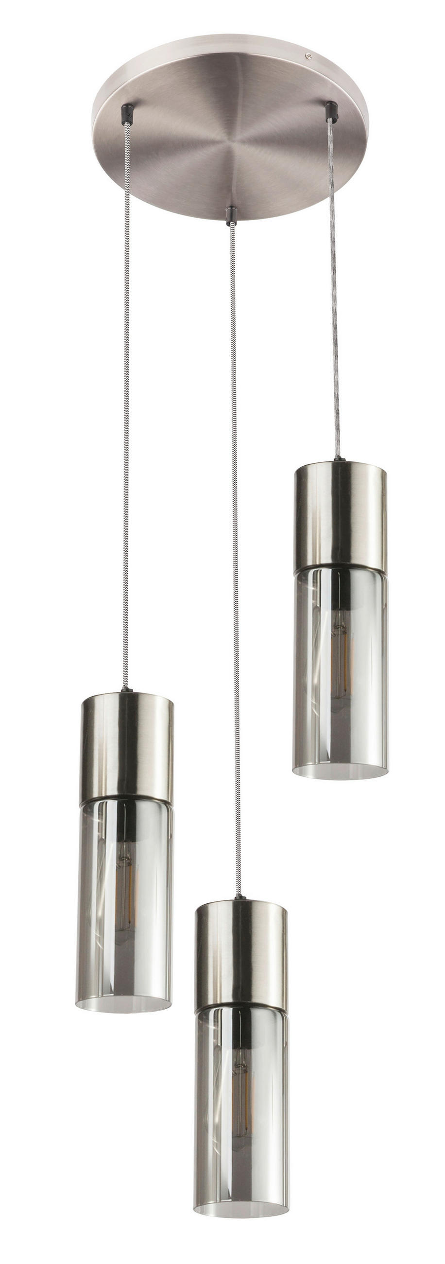 VISEČA SVETILKA  Annika   30/30/150 cm         E27 - barve niklja, Design, kovina/steklo (30/30/150cm) - Globo
