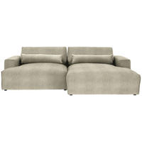 ECKSOFA Chenille Beige  - Beige/Schwarz, Design, Kunststoff/Textil (267/187cm) - Stylife
