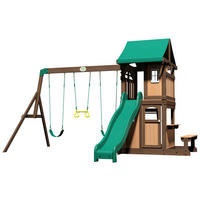 SPIELTURM 340/260/430 cm SPIELTURM LAKEWOOD  - Braun/Grün, Konventionell, Holz (340/260/430cm)
