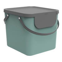 KOŠ NA ODPADKY  40 l - tmavě zelená, Basics, plast (40/35,5/34cm) - Rotho