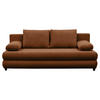 SCHLAFSOFA MELA in Chenille, Webstoff Braun  - Schwarz/Braun, Design, Kunststoff/Textil (206/87/88cm) - P & B