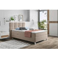 BOXBETT 120/200 cm  in Beige  - Beige/Alufarben, KONVENTIONELL, Kunststoff/Textil (120/200cm) - Carryhome