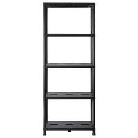 STECKREGAL Schwarz  - Schwarz, Basics, Kunststoff (71/180/35cm) - Ambia Garden