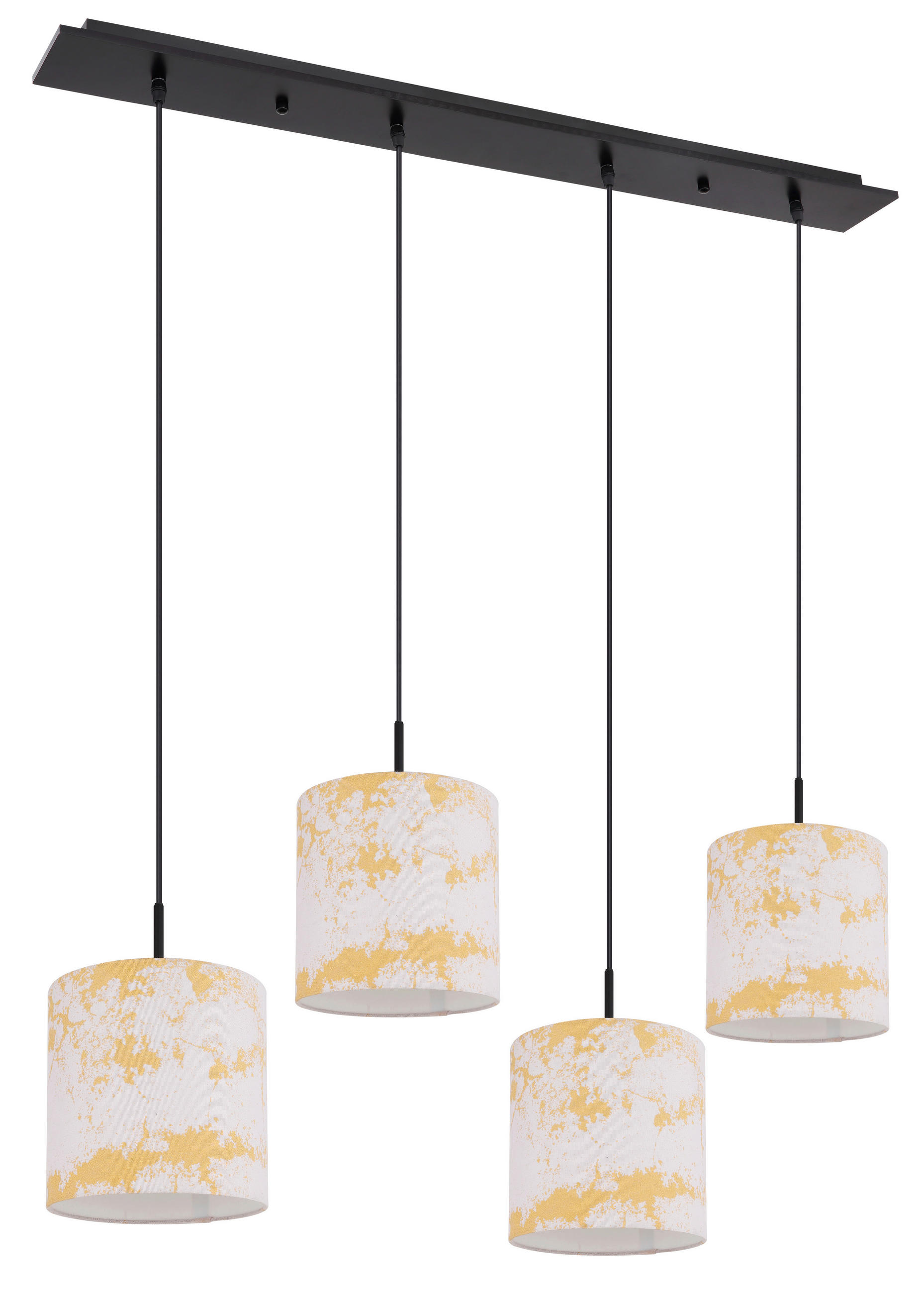 HÄNGELEUCHTE 100/20/150 cm   - Goldfarben/Schwarz, Basics, Textil/Metall (100/20/150cm) - Globo