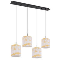 HÄNGELEUCHTE 100/20/150 cm    - Weiss/Goldfarben, Basics, Textil/Metall (100/20/150cm) - Globo