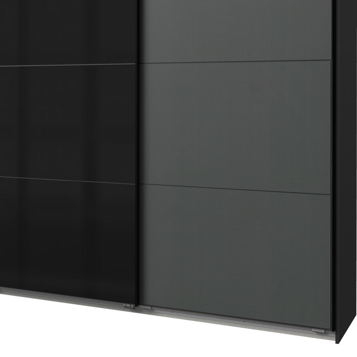 SCHWEBETÜRENSCHRANK 270/210/65 cm 3-türig Graphitfarben, Schwarz  - Graphitfarben/Schwarz, Basics, Holzwerkstoff/Metall (270/210/65cm) - Livetastic