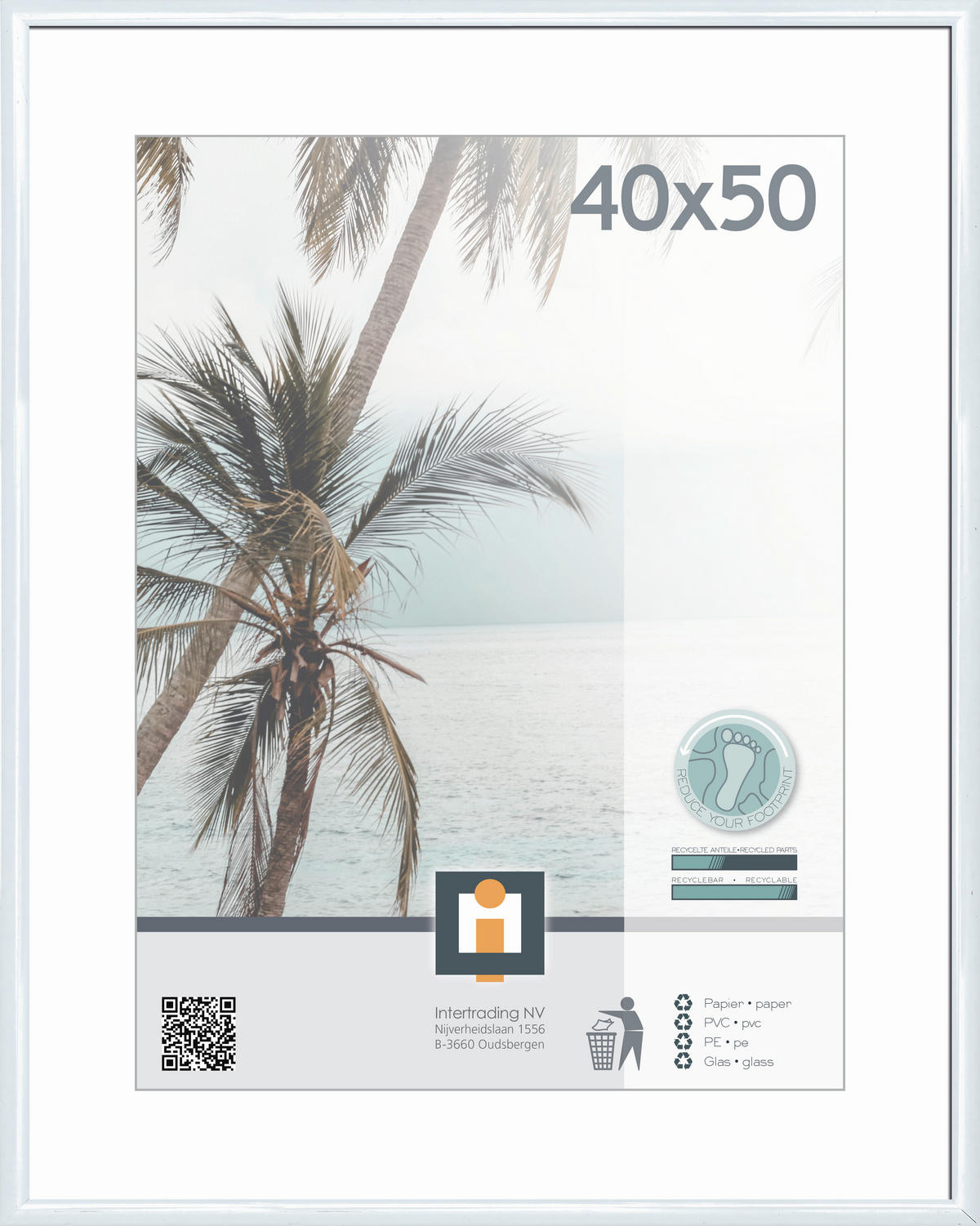 RÁM NA OBRAZY, 1 foto 40 cm x 50 cm - Basics, plast/sklo (40/50cm)