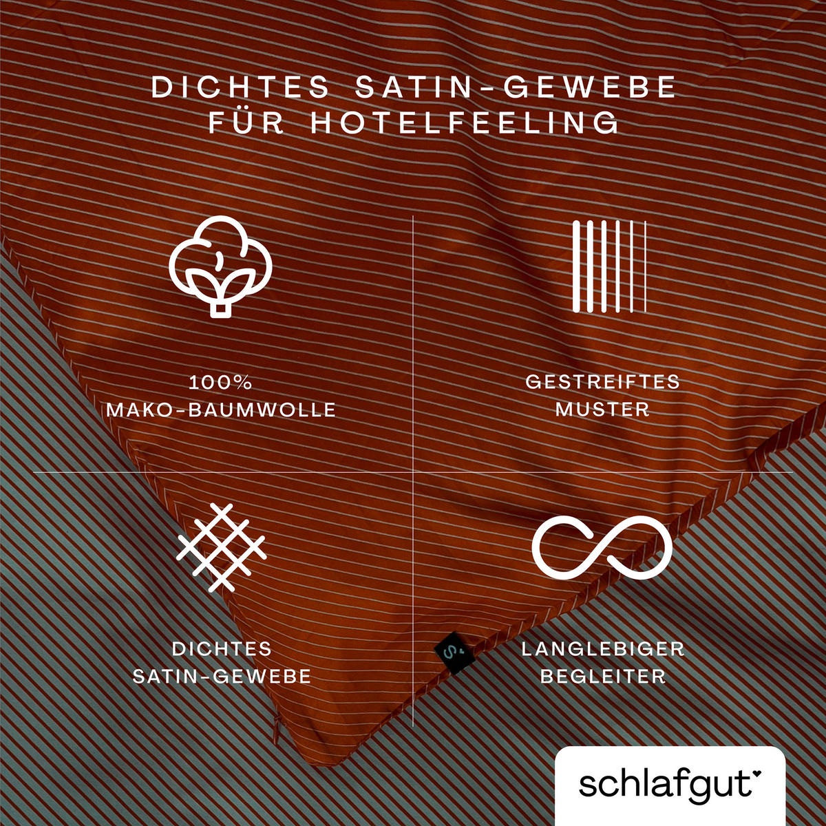 KISSENHÜLLE Woven Satin Fade 40/40 cm  - Rot/Hellgrau, Basics, Textil (40/40cm) - Schlafgut