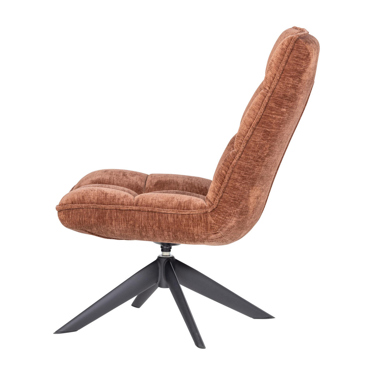 SESSEL in Chenille Rostfarben  - Rostfarben/Schwarz, MODERN, Textil/Metall (70/97/85cm) - Livetastic