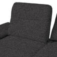 ECKSOFA in Chenille, Flachgewebe Dunkelgrau  - Dunkelgrau/Schwarz, Design, Textil/Metall (318/165cm) - Xora