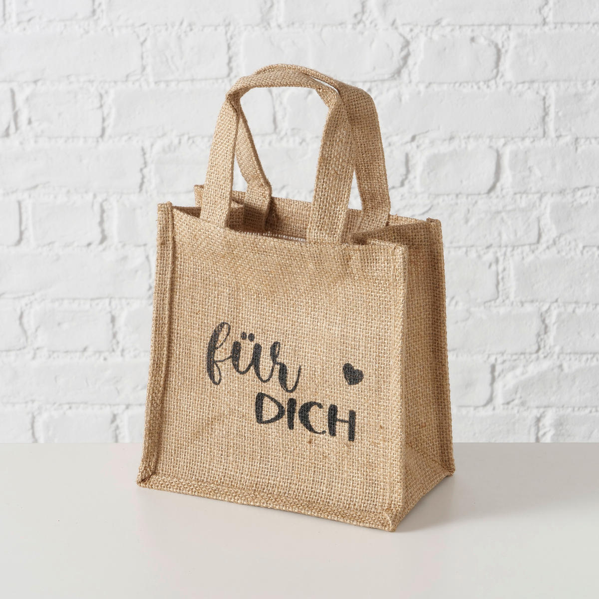 GESCHENKTASCHE  - Naturfarben, KONVENTIONELL, Textil (21/11,5/21cm)