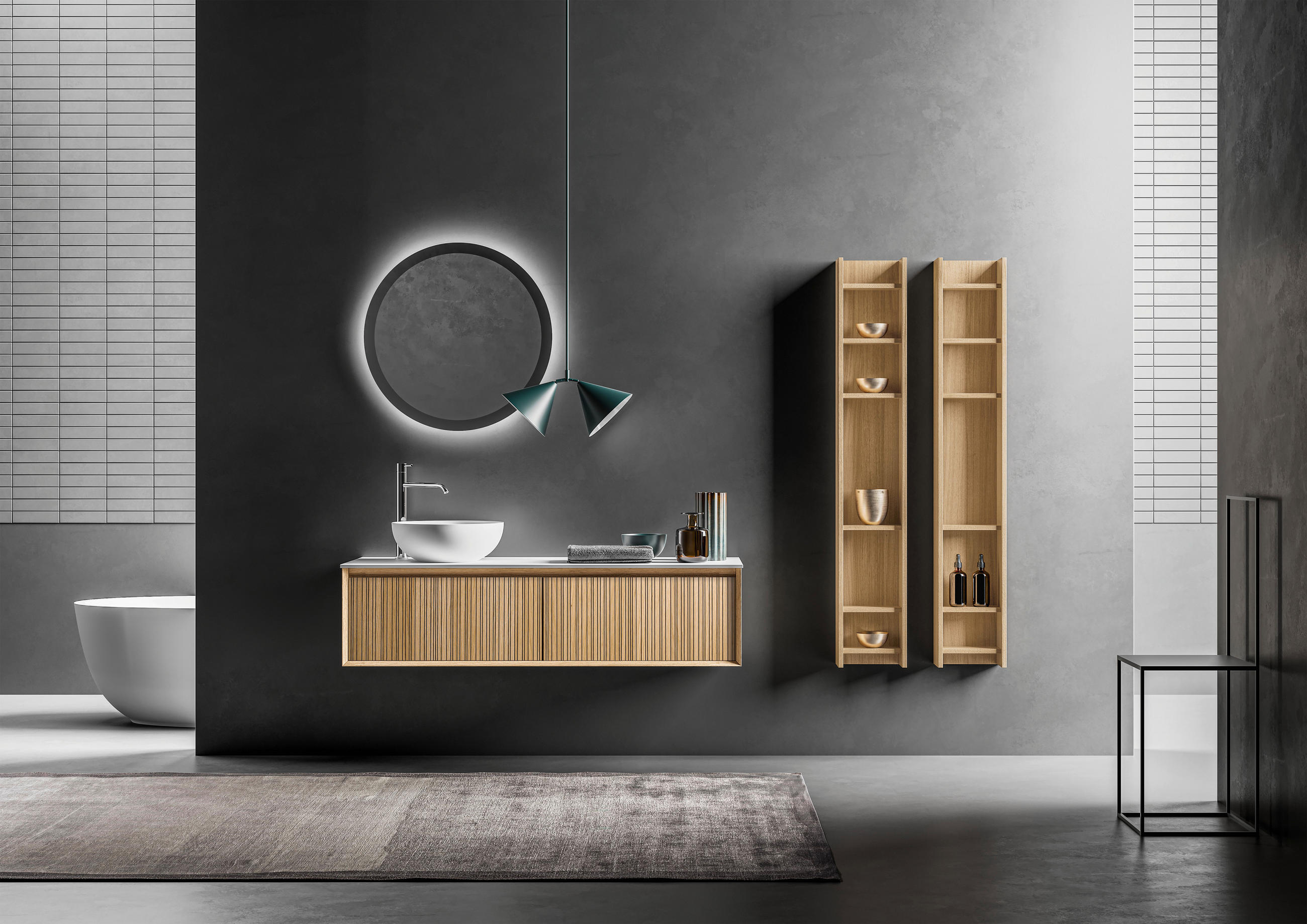BADEZIMMERREGAL 25/150/15 cm  - Braun, Design, Holzwerkstoff (25/150/15cm) - Emilio Belluti