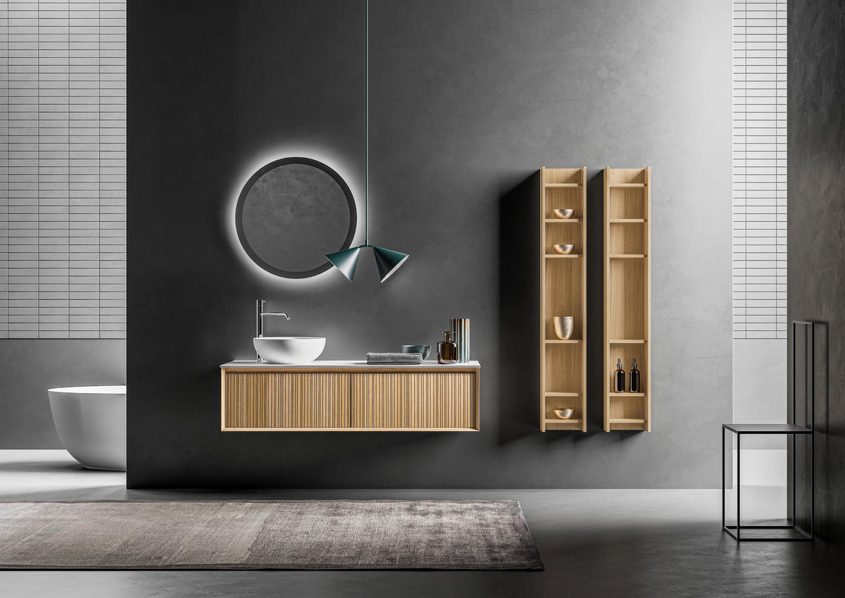 BADEZIMMERREGAL 25/150/15 cm  - Braun, Design, Holzwerkstoff (25/150/15cm) - Emilio Belluti