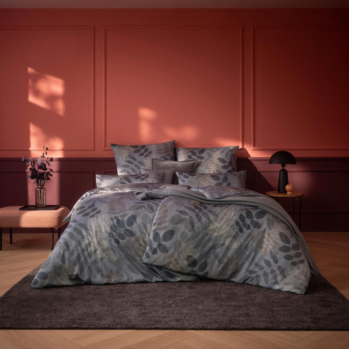 BETTWÄSCHE Atelier Makosatin 140/200 cm  - Grau, LIFESTYLE, Textil (140/200cm) - Estella