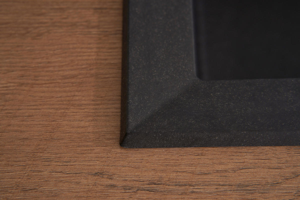 SPÜLE 1712ALINEO100X50S  - Schwarz, Trend, Stein (100/21/50cm) - Respekta