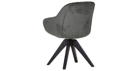 ARMLEHNSTUHL in Flachgewebe - Schwarz/Grau, LIFESTYLE, Holz/Textil (60/83/65cm) - Landscape