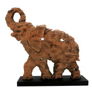 DEKOELEFANT - Schwarz/Naturfarben, Natur, Holz (56/52/10cm) - Ambia Home