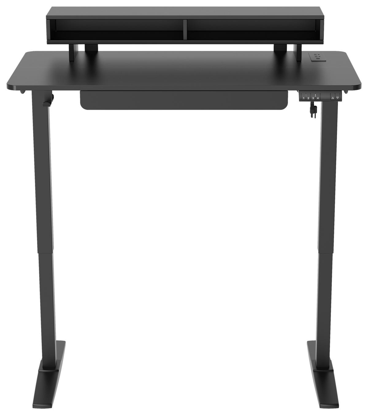 SCHREIBTISCH  in Schwarz  - Schwarz, MODERN, Holzwerkstoff/Kunststoff (120/75/120/60cm) - MID.YOU