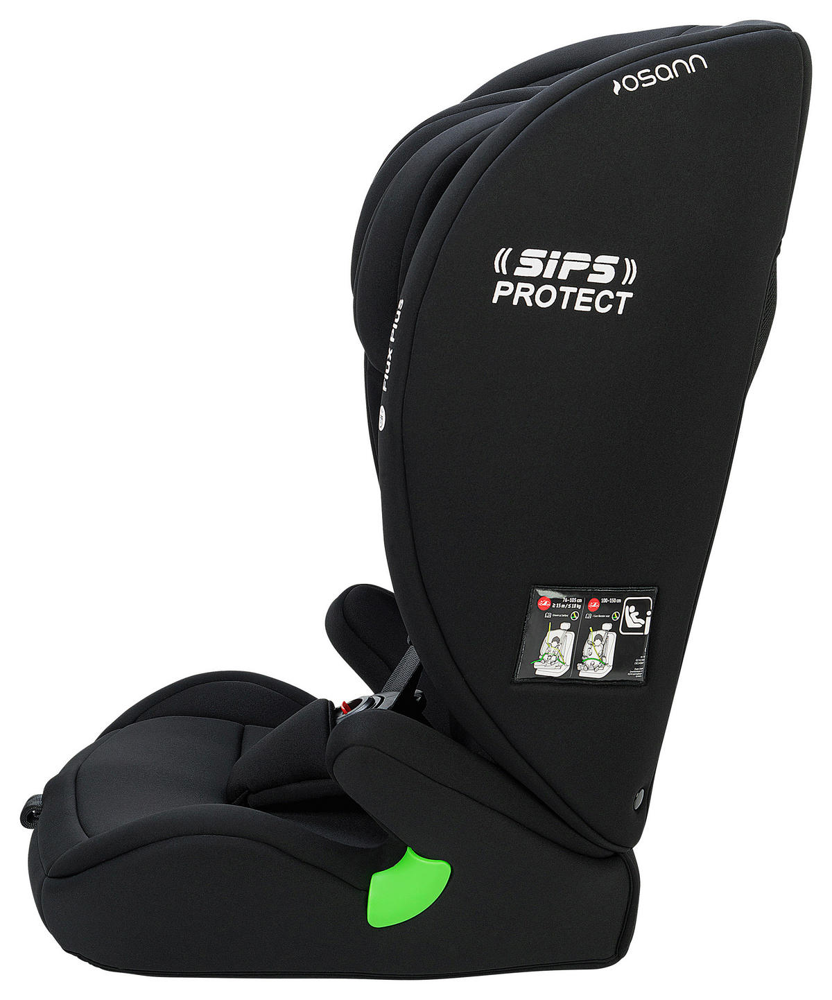 KINDERAUTOSITZ FLUX PLUS ECE R 129 i-SIZE  - Schwarz/Grau, Basics, Kunststoff/Textil (44cm) - Osann