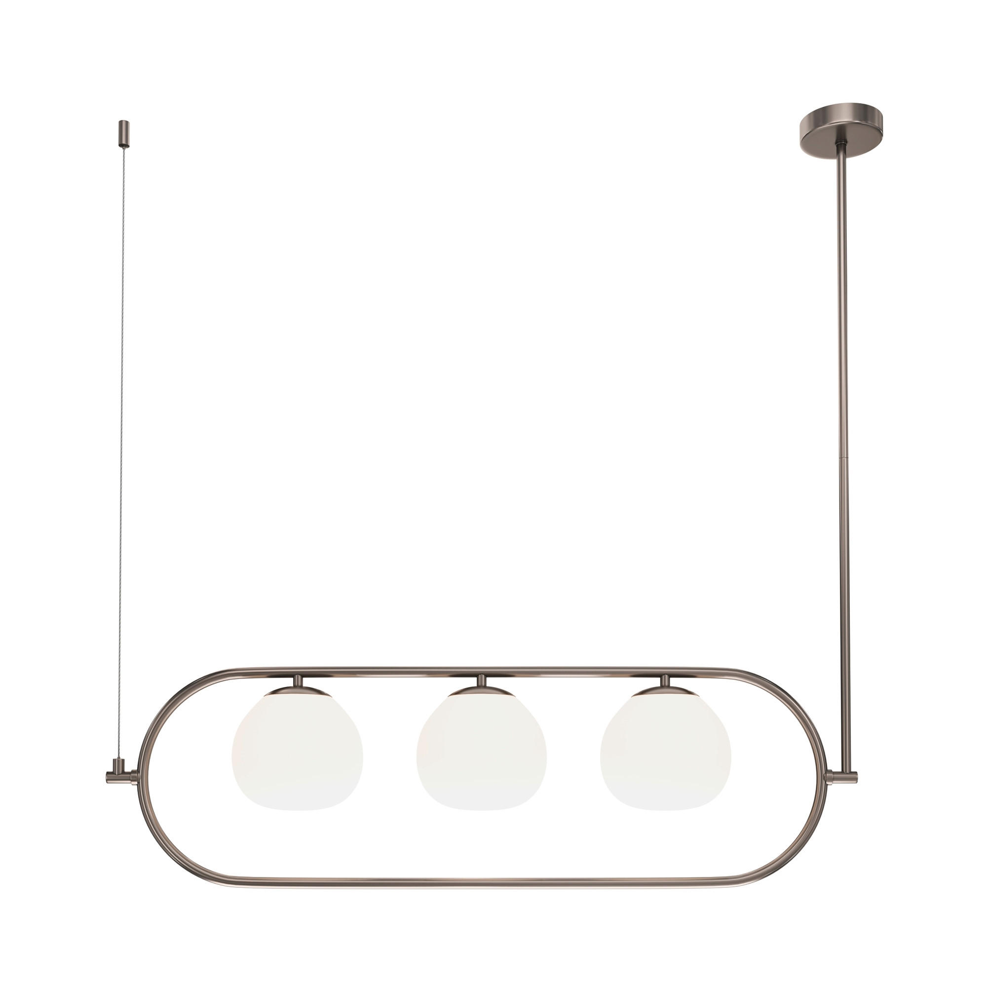 PENDELLAMPA Modern 89/25,5/137 cm - vit/nickelfärgad, Trend, metall/glas (89/25,5/137cm) - MAYTONI