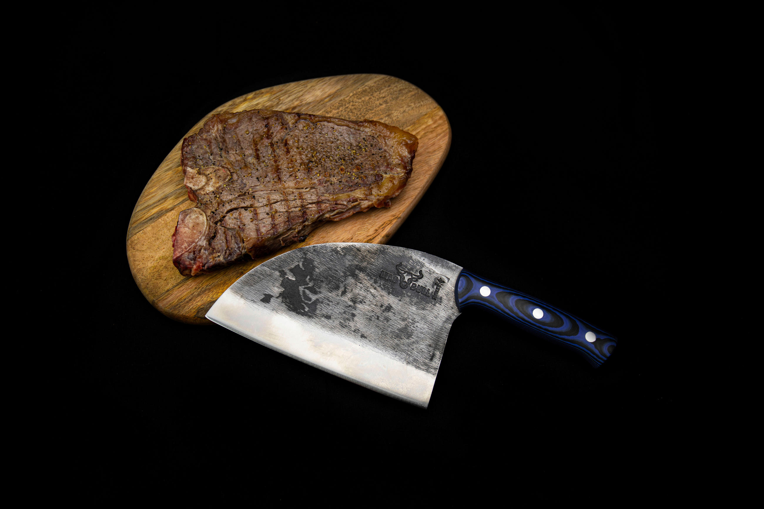 KUHARSKI NOŽ  MADBULL 30/11/3 cm           jeklo - modra/srebrne barve, Basics, kovina/steklo (30/11/3cm) - Samura