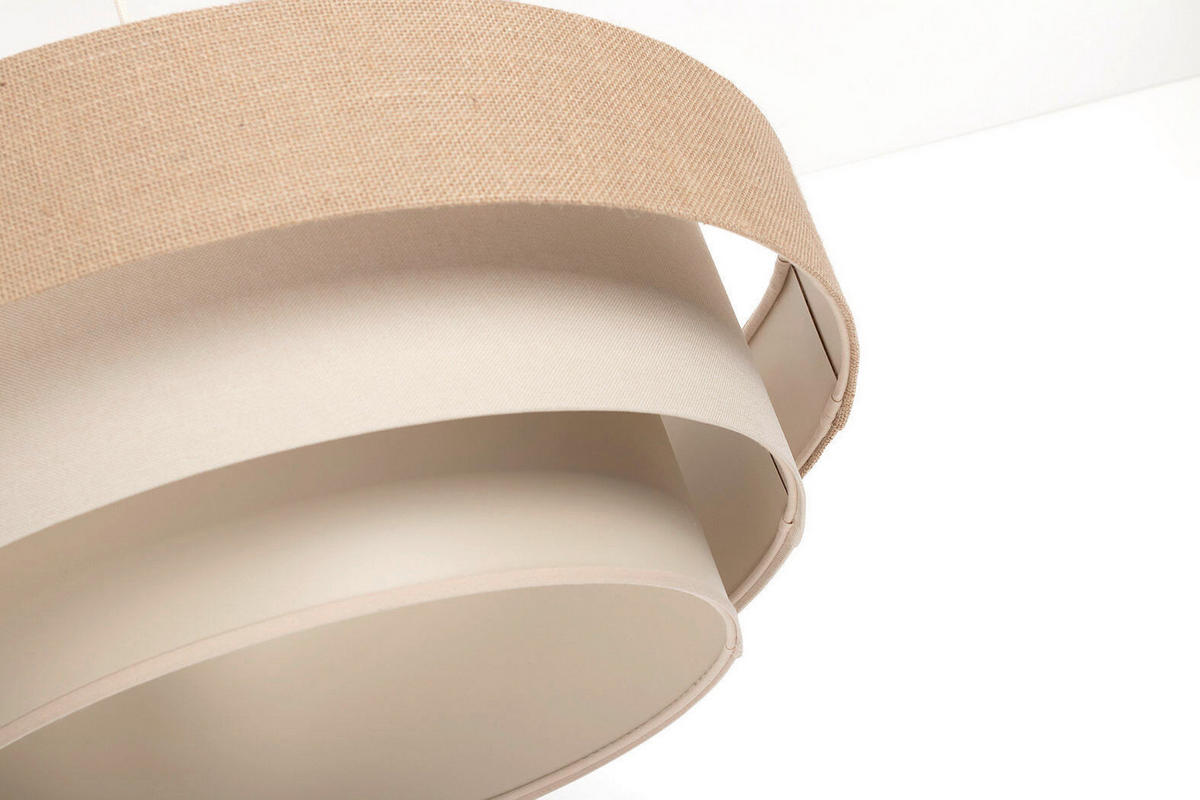 HÄNGELEUCHTE Boho 60/89 cm   - Beige/Karamell, Design, Kunststoff/Textil (60/89cm)