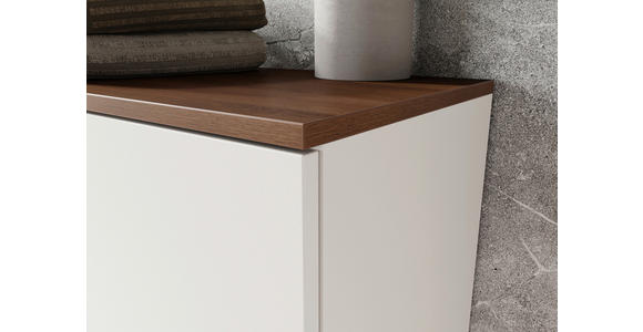 HIGHBOARD melaminharzbeschichtet  - Kaschmir/Nussbaumfarben, MODERN, Holzwerkstoff/Metall (60/97/34cm) - Xora