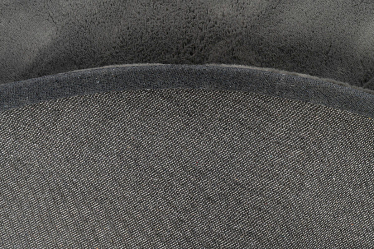 HOCHFLORTEPPICH 120/120 cm Graphitfarben  - Graphitfarben, Basics, Textil (120/120cm) - Kayoom