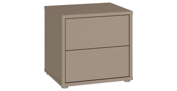 NACHTSCHRANK 50/48/42 cm  - Taupe/Silberfarben, Trend, Holzwerkstoff/Kunststoff (50/48/42cm) - Carryhome