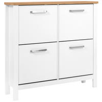 ORMARIĆ ZA OBUĆU  bijela  drvni materijal     - bijela/hrast Artisan, Romantično / ladanjski, drvni materijal (113/109/30cm)