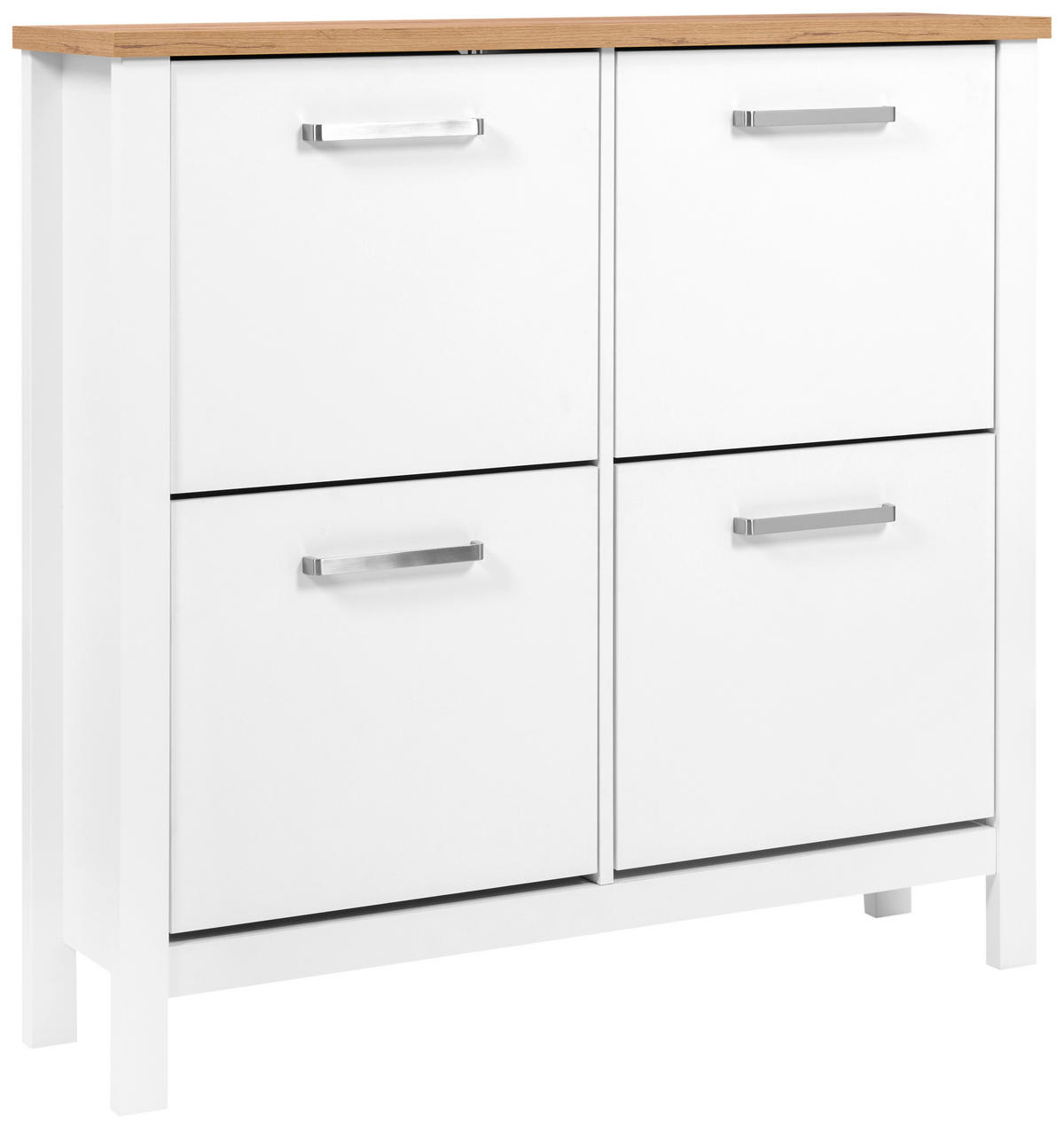 ORMARIĆ ZA OBUĆU  bijela  drvni materijal     - bijela/hrast Artisan, Romantično / ladanjski, drvni materijal (113/109/30cm)