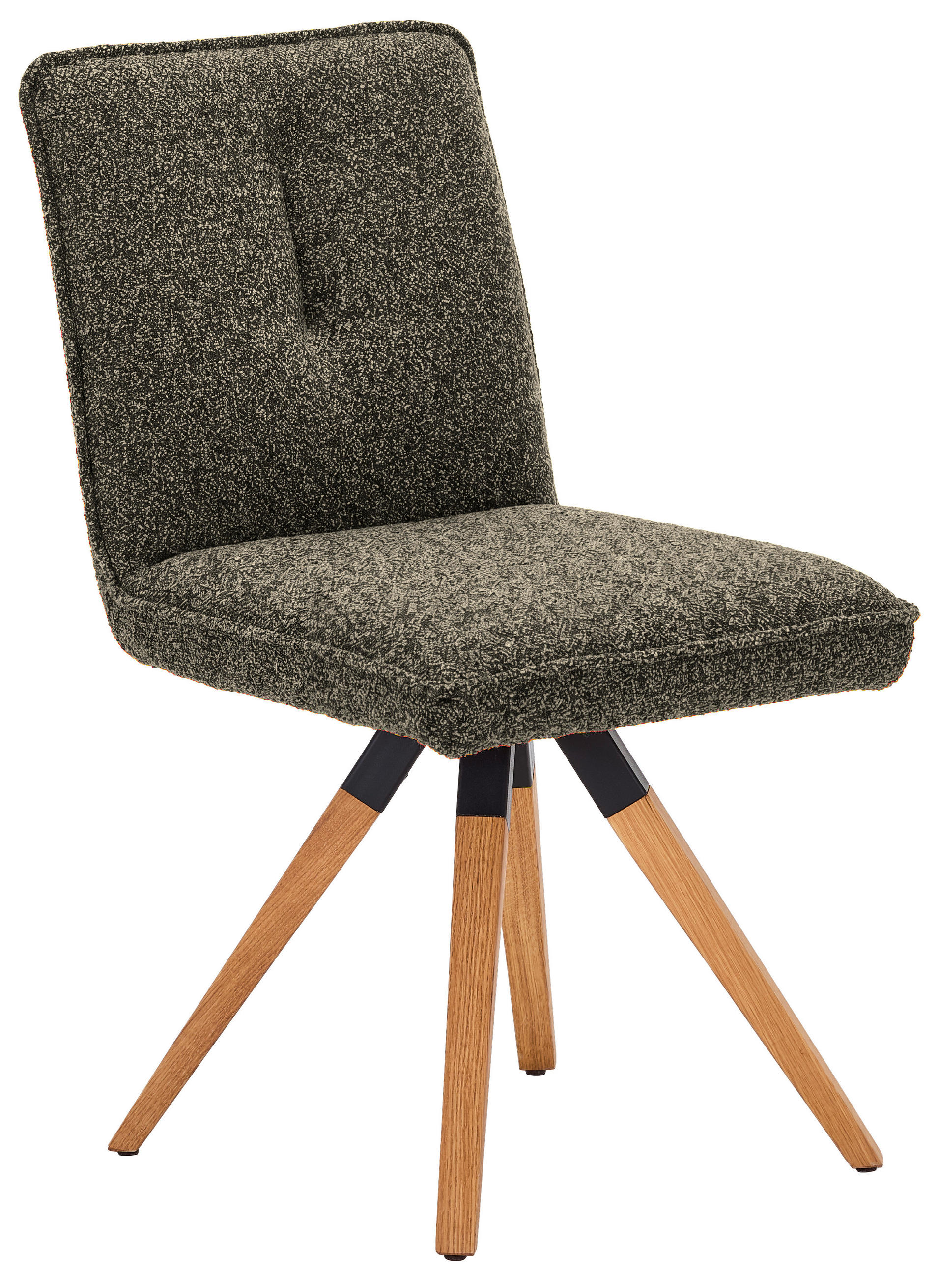 STUHL  Sitzfläche 360° drehbar, automatische Rückholfunktion, Stoff-/Lederauswahl Webstoff  Grün  - Grün, KONVENTIONELL, Holz/Textil (47/88/60cm) - Venda