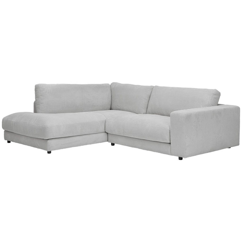 Thumbnail - Hom`in Ecksofa, Grau, Textil, 4-Sitzer, Füllung: Schaumstoff, Federn, Ottomane links, L-Form, 265x224 cm, Blauer Engel, ...