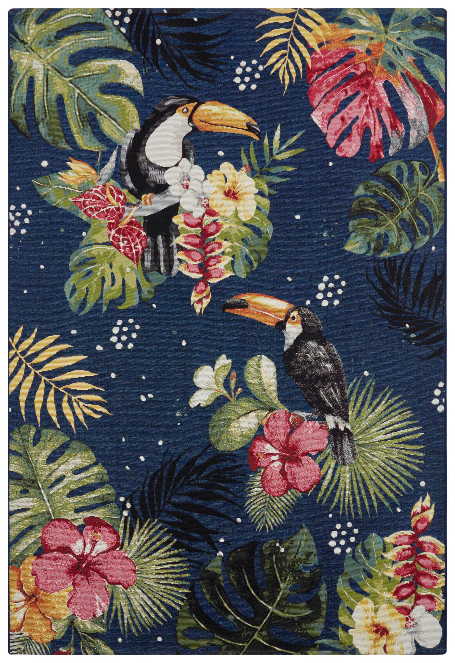 OUTDOORTEPPICH 120/180 cm Flair Multicolor, Dunkelblau  - Multicolor/Dunkelblau, Design, Kunststoff (120/180cm)