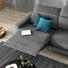 WOHNLANDSCHAFT in Textil Naturfarben - Schwarz/Naturfarben, Design, Textil/Metall (176/278cm) - Sedda WOHNLANDSCHAFT in Textil Naturfarben - Schwarz/Naturfarben, Design, Textil/Metall (176/278cm) - Sedda
