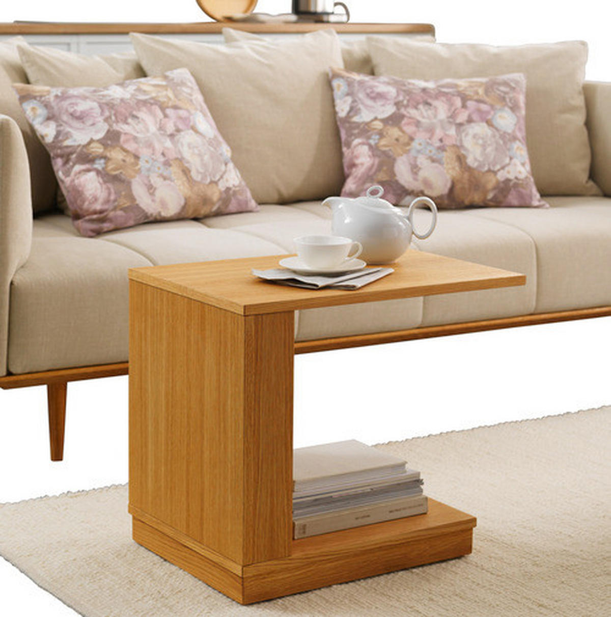 COUCHTISCH in Holz 60/40/52 cm  - Eichefarben, Modern, Holz (60/40/52cm) - Joka