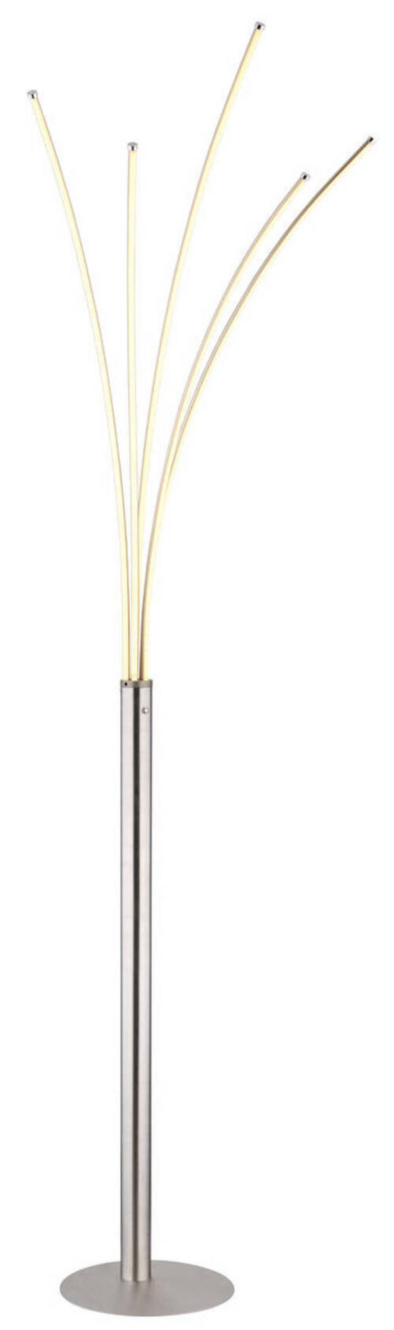 LED-STEHLEUCHTE - Chromfarben/Opal, Design, Kunststoff/Metall (56/187cm)