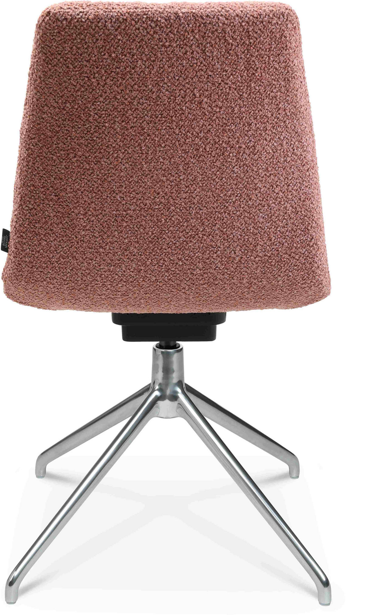STUHL  in Aluminium Flachgewebe  - Alufarben/Rosa, Design, Textil/Metall (46/81,5-84,5/55cm) - Johann Jakob