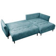 ECKSOFA Blau Chenille  - Blau/Schwarz, MODERN, Textil/Metall (285/200cm) - Carryhome