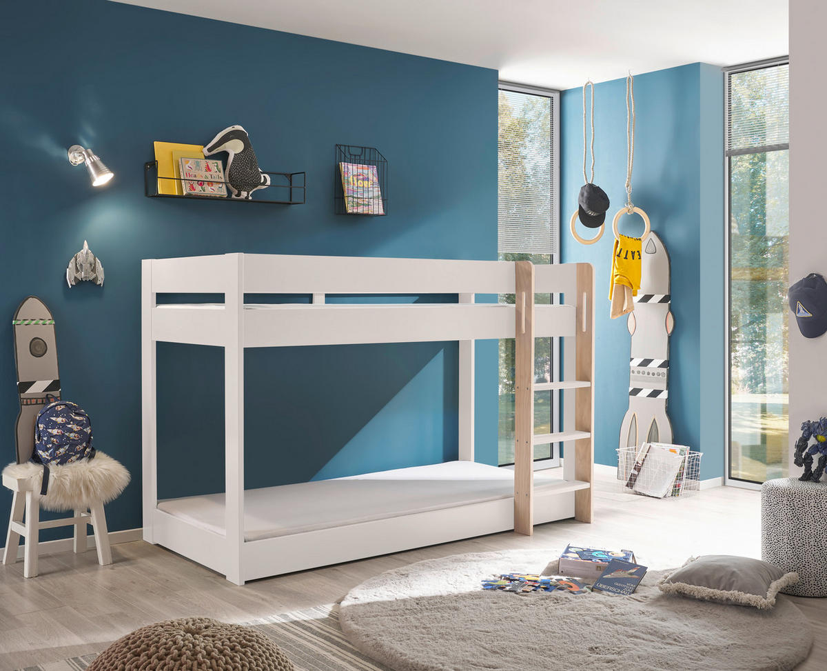 KREVET NA KAT  bijela   - bijela, Moderno, drvni materijal (90/200cm) - MID.YOU
