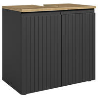 WASCHBECKENUNTERSCHRANK 60/57/36 cm  - Eichefarben/Schwarz, MODERN, Holzwerkstoff/Kunststoff (60/57/36cm) - MID.YOU