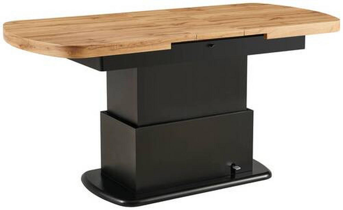 SOFFBORD i trä 135-160/75/51-79,9 cm  - svart/ekfärgad, Design, trä (135-160/75/51-79,9cm) - Livetastic