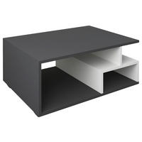 COUCHTISCH 80/40/50 cm rechteckig Anthrazit, Weiß  - Anthrazit/Schwarz, MODERN, Holzwerkstoff/Kunststoff (80/40/50cm) - MID.YOU