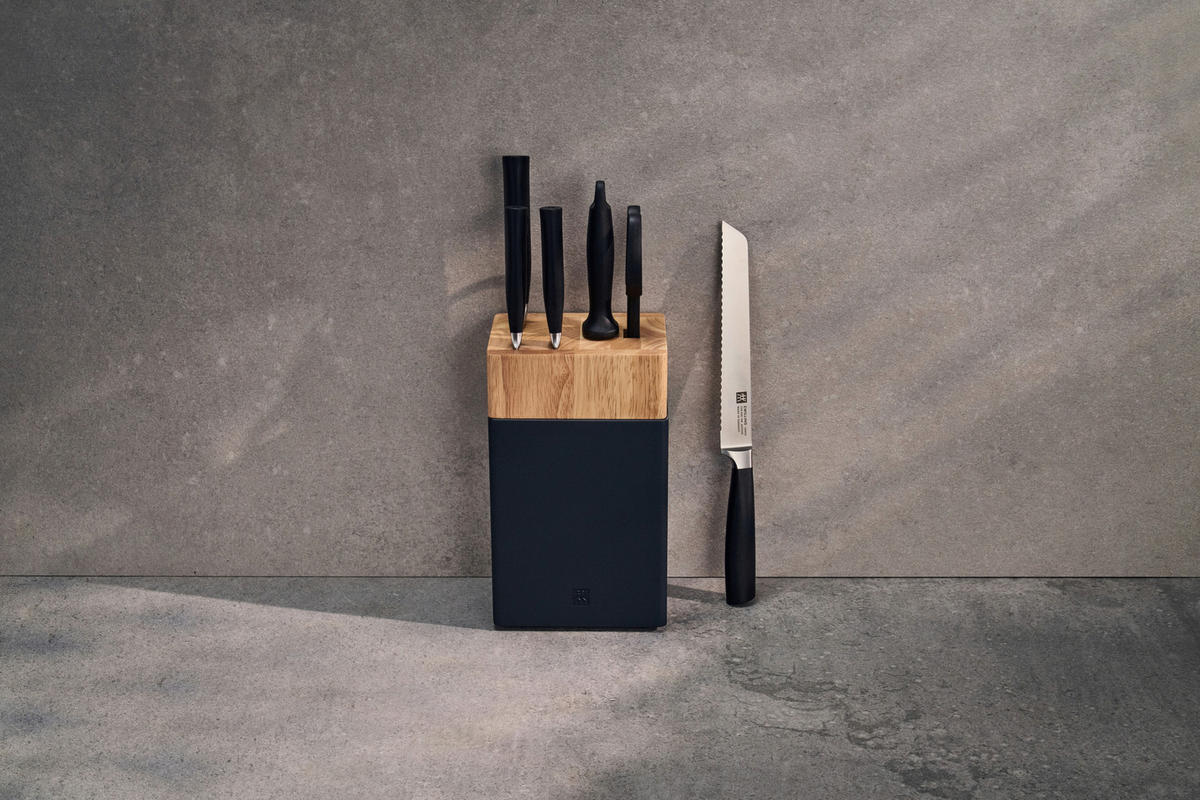 MESSERBLOCK 7-teilig  - Schwarz, Basics, Metall (25,4/35,6/8cm) - Zwilling