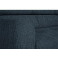 ECKSOFA in Webstoff Blau  280/205 cm  - Blau/Schwarz, Design, Textil/Metall (280/205cm) - Xora